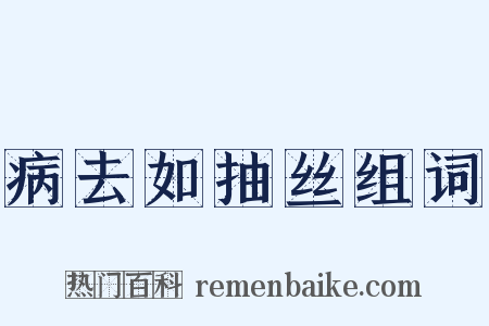 病去如抽丝组词是什么意思的图片